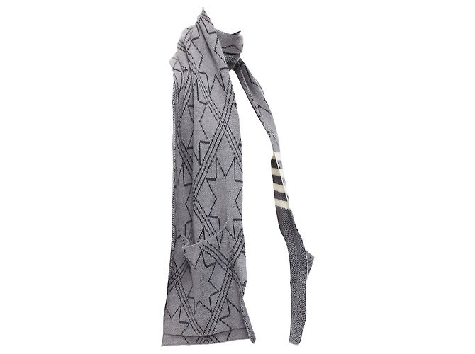Cachecol longo com bolso e listras de 4 barras estreladas Thom Browne - vista 3