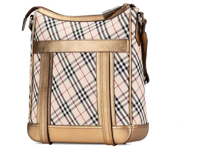 Borsa a tracolla Burberry Beige Nova Check Canvas - vista 2