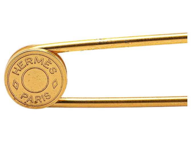 Spilla di sicurezza Clou de Selle in oro placcato Hermès D'oro - vista 3