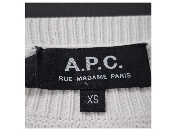 Apc Maglione girocollo in lana bianca A.P.C. - vista 3