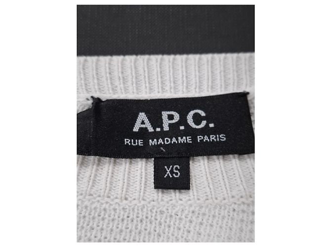Apc Maglione girocollo in lana bianca A.P.C. - vista 6