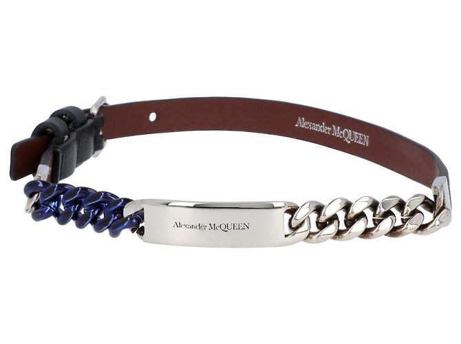 Bracciali Alexander McQueen per uomini in nero - vista 4