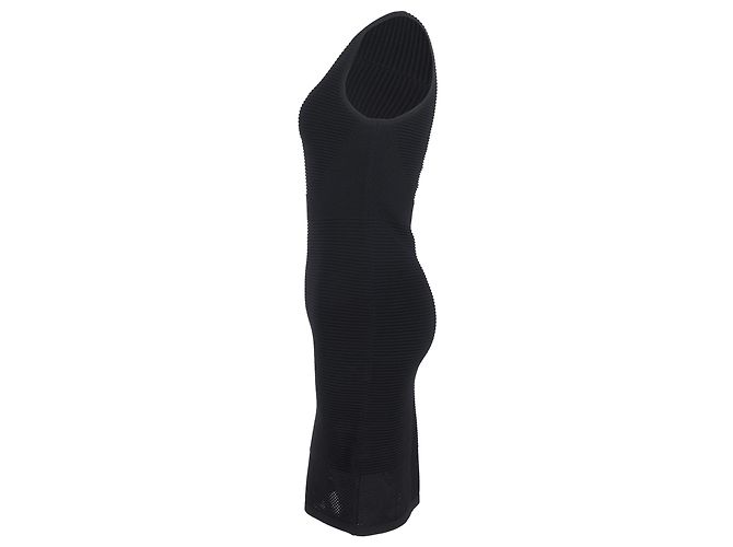 Vestido mini de viscosa negra con cuello halter de punto de Michael Kors Negro - vista 2