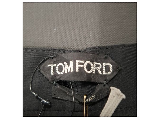 Pantalones rectos Tom Ford en algodón negro - vista 3