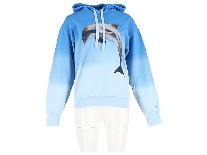 Sudadera de algodón azul con estampado de delfín JW Anderson - vista 4
