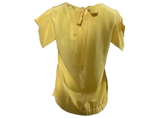 Blusa a maniche fluide Sandro in seta gialla Giallo - vista 6
