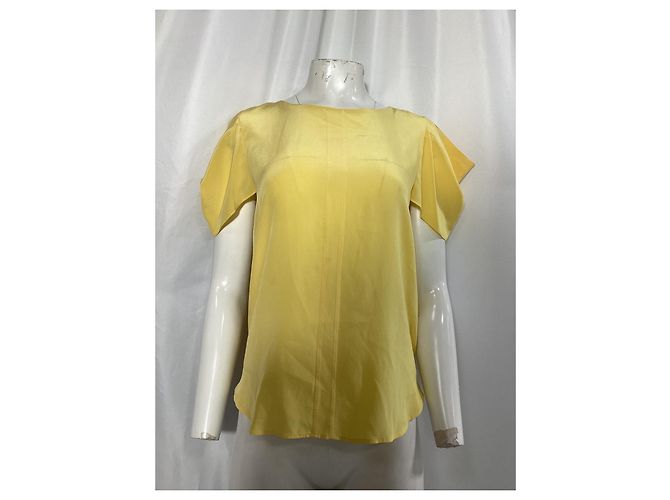 Blusa a maniche fluide Sandro in seta gialla Giallo - vista 7