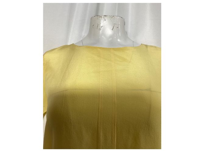 Blusa a maniche fluide Sandro in seta gialla Giallo - vista 9
