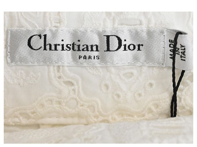 Shorts de crochê Christian Dior em algodão branco - vista 4
