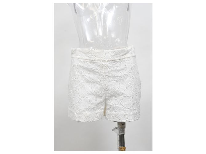 Shorts de crochê Christian Dior em algodão branco - vista 5
