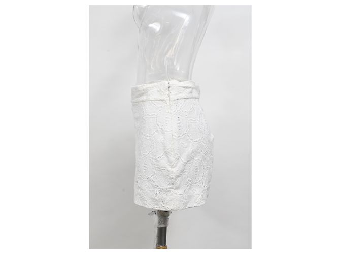 Shorts de crochê Christian Dior em algodão branco - vista 6