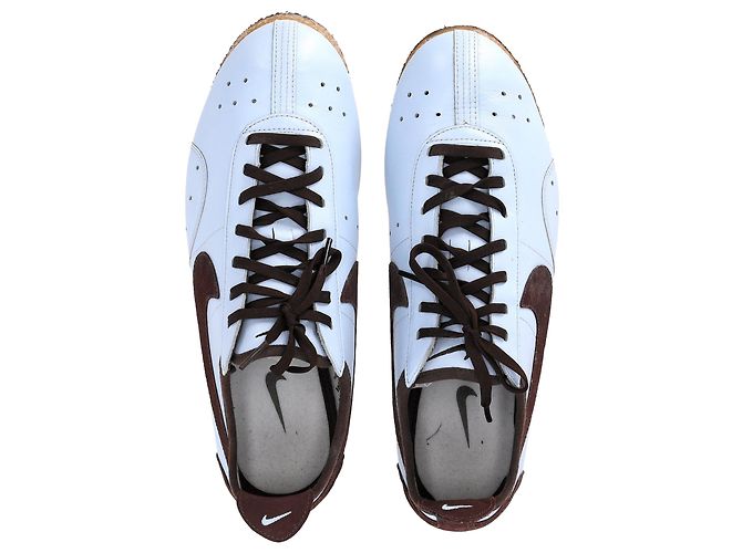Nike Cortez Sneakers in White Leather and Suede Cream - view 5