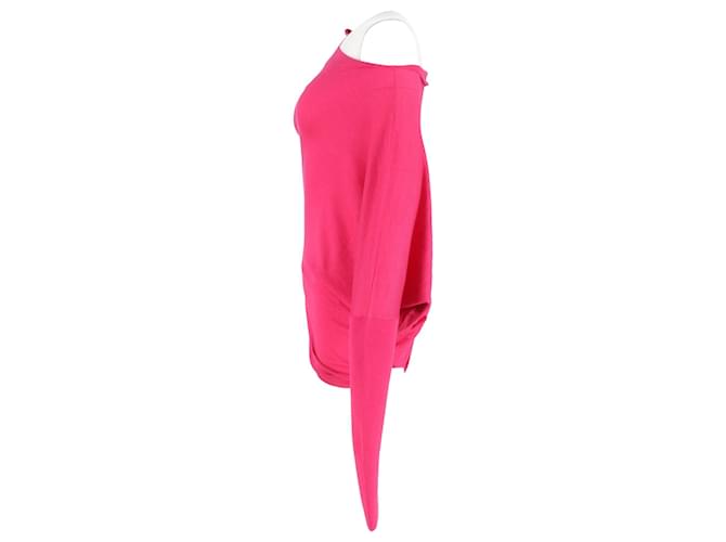 Tom Ford einseitiger asymmetrischer Pullover aus rosa Kaschmir Pink - Ansicht 2