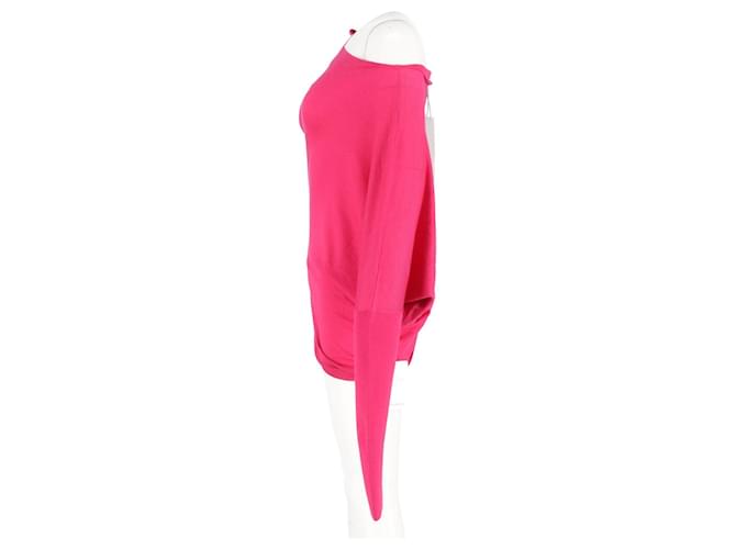 Tom Ford einseitiger asymmetrischer Pullover aus rosa Kaschmir Pink - Ansicht 5