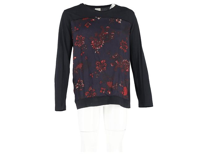Dries Van Noten Printed Crewneck Sweater in Multicolor Cotton Multiple colors - view 4