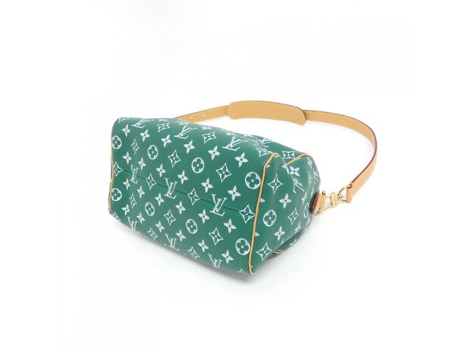 Borsa Boston Louis Vuitton Monogram Speedy P9 Bandoliera 25cm Verde - vista 2