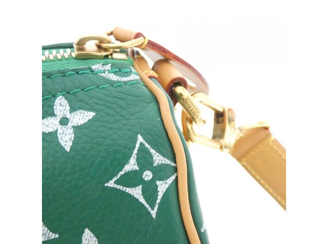 Borsa Boston Louis Vuitton Monogram Speedy P9 Bandoliera 25cm Verde - vista 3
