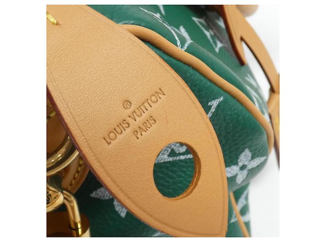 Borsa Boston Louis Vuitton Monogram Speedy P9 Bandoliera 25cm Verde - vista 4