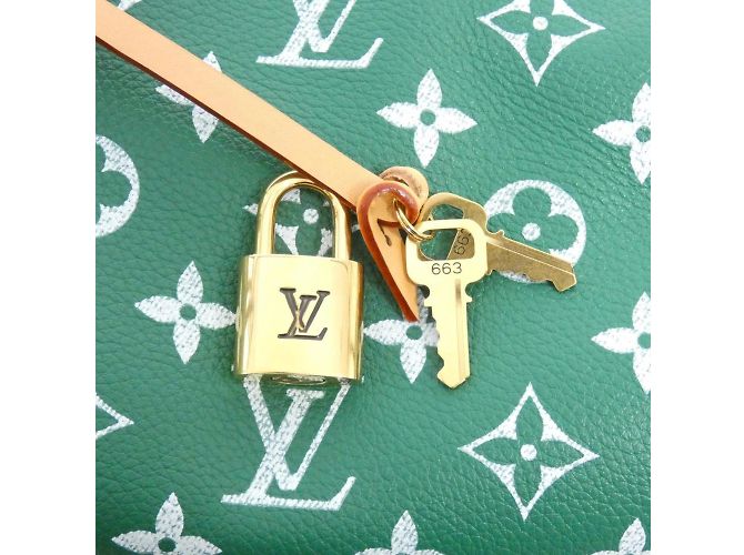 Borsa Boston Louis Vuitton Monogram Speedy P9 Bandoliera 25cm Verde - vista 6