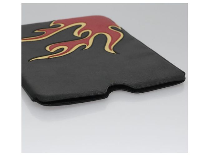 Saffiano PRADA iPad-Hülle aus schwarzem Safiano-Leder Auth bs22372 - Ansicht 5