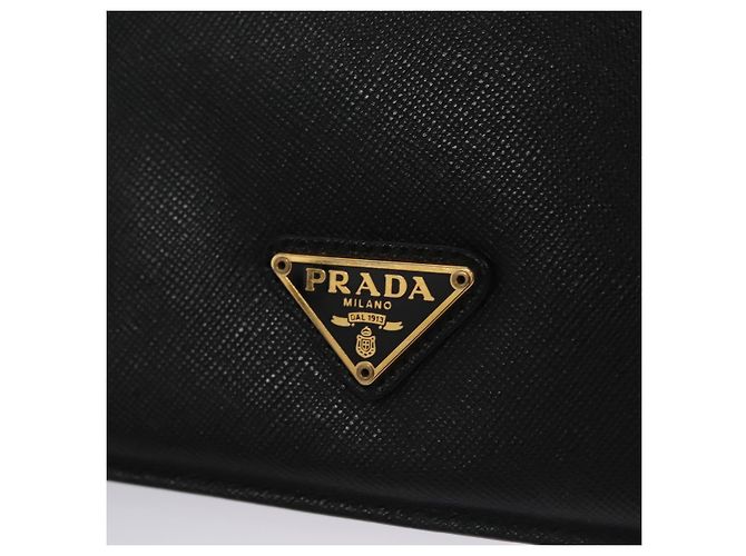Saffiano PRADA iPad-Hülle aus schwarzem Safiano-Leder Auth bs22372 - Ansicht 9
