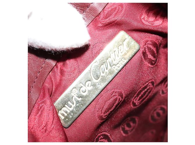 Borsa a spalla CARTIER in pelle rossa Auth ep7404 Rosso - vista 12