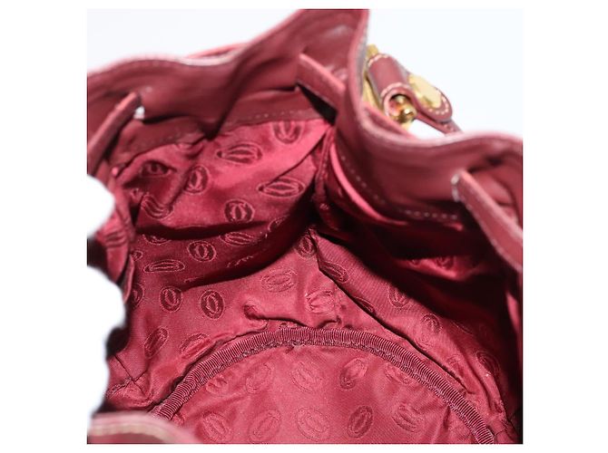 Borsa a spalla CARTIER in pelle rossa Auth ep7404 Rosso - vista 17