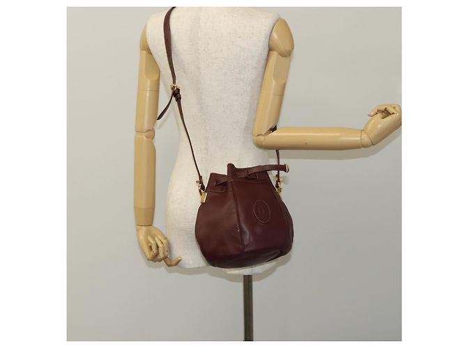 Borsa a spalla CARTIER in pelle rossa Auth ep7404 Rosso - vista 20