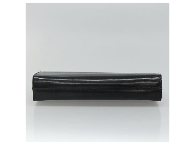 Borsa a spalla in pelle nera e oro Gancini Chain di Salvatore Ferragamo Auth bs22402 Noir Doré - vue 5