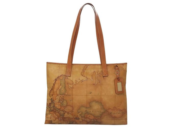 Autre Marque PRIMA CLASSE Borsa a Mano Pelle PVC Beige Marrone oro Auth am7609 D'oro - vista 13