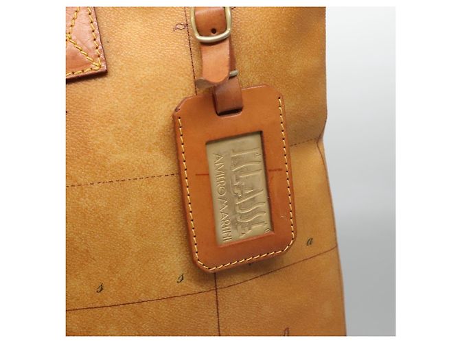 Autre Marque PRIMA CLASSE Borsa a Mano Pelle PVC Beige Marrone oro Auth am7609 D'oro - vista 17