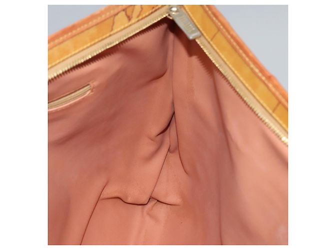 Autre Marque PRIMA CLASSE Borsa a Mano Pelle PVC Beige Marrone oro Auth am7609 D'oro - vista 18