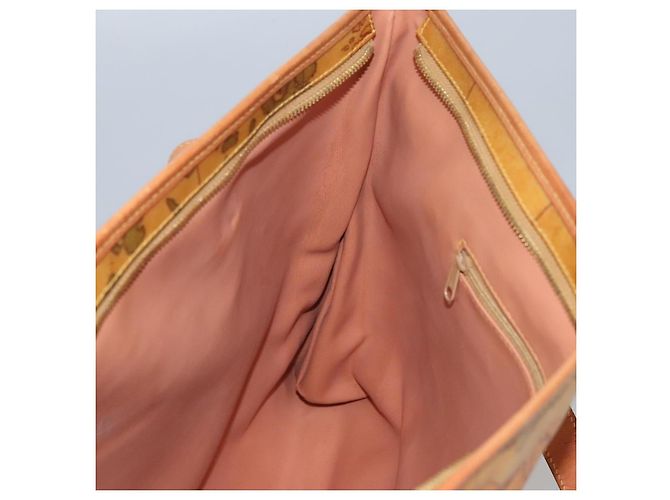 Autre Marque PRIMA CLASSE Borsa a Mano Pelle PVC Beige Marrone oro Auth am7609 D'oro - vista 19