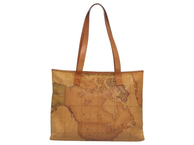 Autre Marque PRIMA CLASSE Borsa a Mano Pelle PVC Beige Marrone oro Auth am7609 D'oro - vista 2
