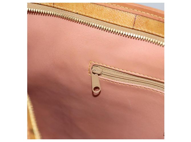 Autre Marque PRIMA CLASSE Borsa a Mano Pelle PVC Beige Marrone oro Auth am7609 D'oro - vista 20