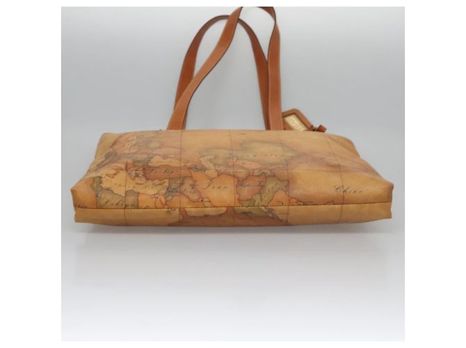 Autre Marque PRIMA CLASSE Borsa a Mano Pelle PVC Beige Marrone oro Auth am7609 D'oro - vista 5