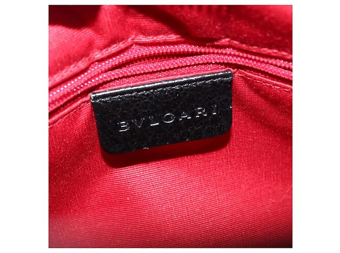 Bulgari Borsa a spalla BVLGARI Logo mania in tela nera Auth BA151 Nero - vista 17