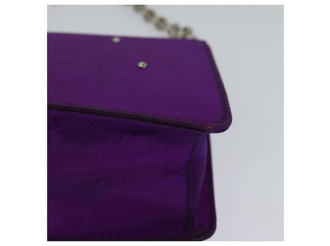 Céline Borsa a spalla a catena CELINE in nylon viola Auth BA204 Porpora - vista 16