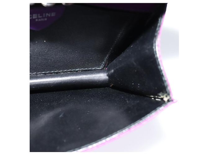 Céline Borsa a spalla a catena CELINE in nylon viola Auth BA204 Porpora - vista 19