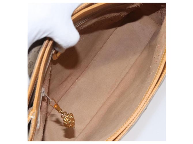 GUCCI Micro GG Supreme Shoulder Bag PVC Beige Gold 001 116 0924 Auth ki5438 Golden - view 10
