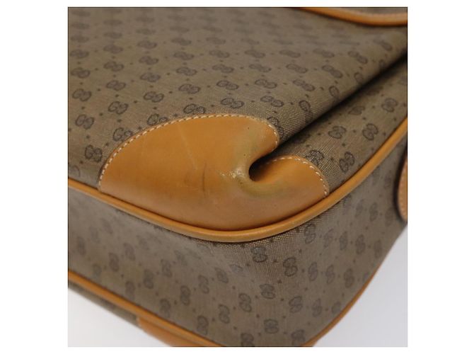 GUCCI Micro GG Supreme Shoulder Bag PVC Beige Gold 001 116 0924 Auth ki5438 Golden - view 16