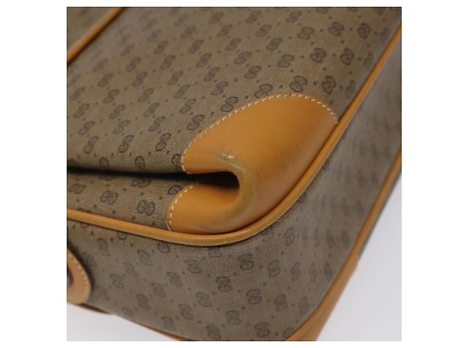GUCCI Micro GG Supreme Shoulder Bag PVC Beige Gold 001 116 0924 Auth ki5438 Golden - view 17