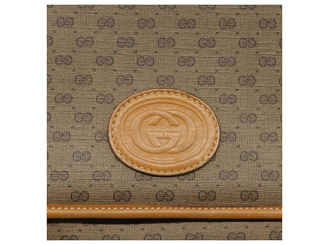 GUCCI Micro GG Supreme Shoulder Bag PVC Beige Gold 001 116 0924 Auth ki5438 Golden - view 18