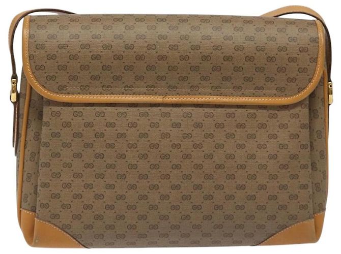 GUCCI Micro GG Supreme Shoulder Bag PVC Beige Gold 001 116 0924 Auth ki5438 Golden - view 2
