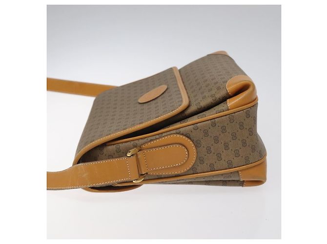 GUCCI Micro GG Supreme Shoulder Bag PVC Beige Gold 001 116 0924 Auth ki5438 Golden - view 4