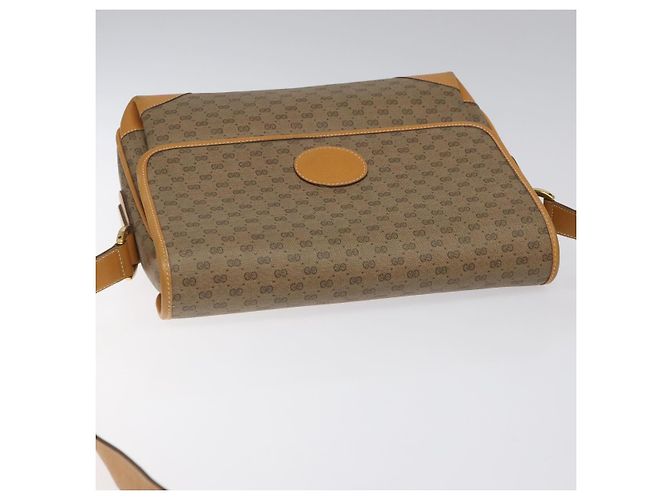 GUCCI Micro GG Supreme Shoulder Bag PVC Beige Gold 001 116 0924 Auth ki5438 Golden - view 6