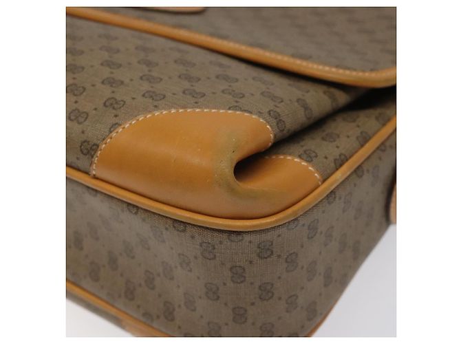 GUCCI Micro GG Supreme Shoulder Bag PVC Beige Gold 001 116 0924 Auth ki5438 Golden - view 8