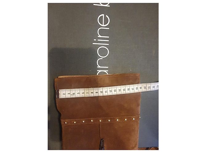 Autre Marque Caroline Biss Overknee-Stiefel Wildleder Camel Größe 39 Kamel - Ansicht 14