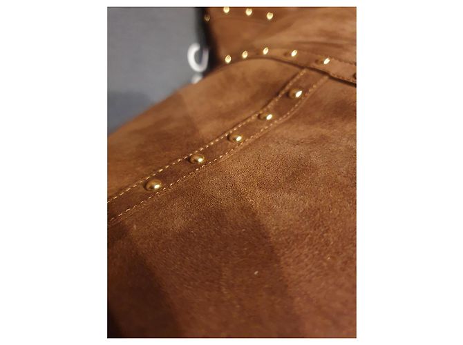 Autre Marque Caroline Biss Overknee-Stiefel Wildleder Camel Größe 39 Kamel - Ansicht 7