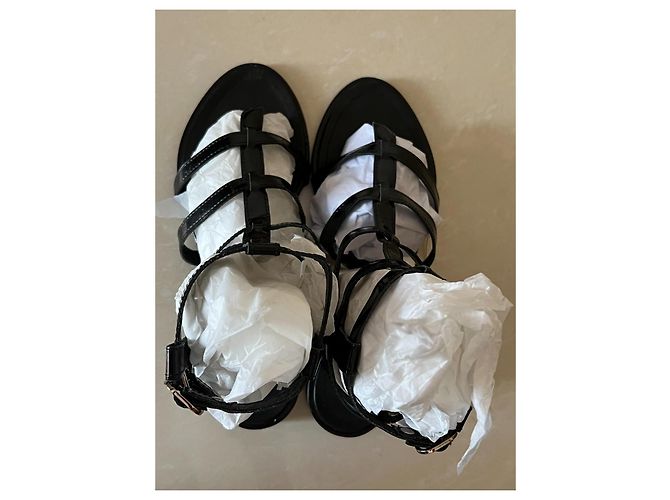 Sandali Chanel in pelle nera Nero - vista 12